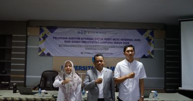 Pelatihan Auditor Internal untuk Audit Mutu Internal (AMI) Bagi dosen di lingkungan Universitas Lampung tahun 2025 Pelatihan Auditor Internal untuk Audit Mutu Internal (AMI) Bagi dosen di lingkungan Universitas Lampung tahun 2025