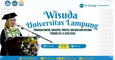 Wisuda Unila Program Doktor, Magister, Profesi, Sarjana, & Diploma Periode VII TA 2025/2026